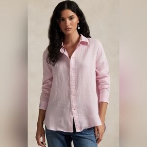 Ralph Lauren Linen Button Down Shirt XL
